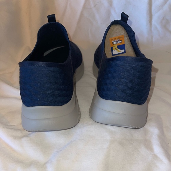 Sketchers Slip-Ins Ultra Flex Smooth Navy - NIB Mens Size 11.5 Wide - Picture 3 of 6